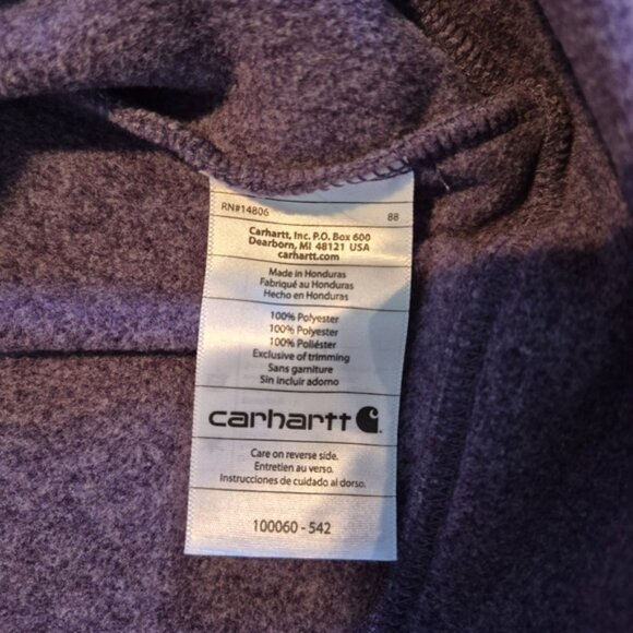 Carhartt women's size XL purple fleece vest, embroidered logo, New - Picture 2 of 5